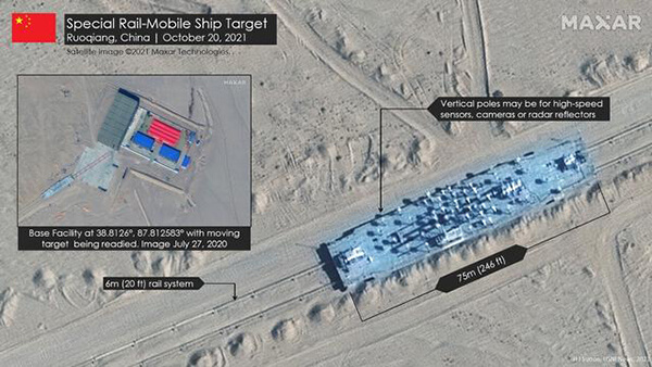 为什么中国要在沙漠里建造美国航母的模型？这传递出了什么信息？