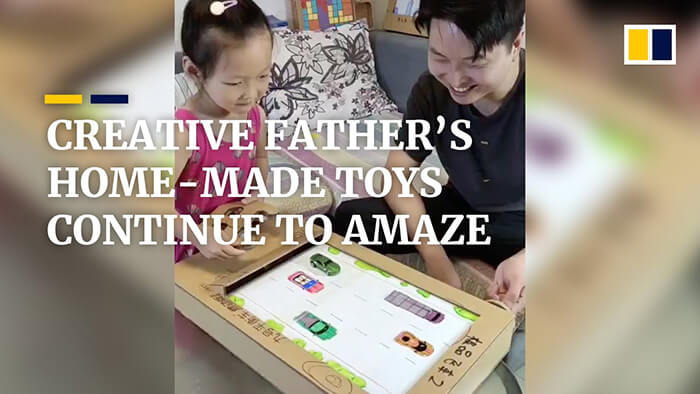Youtube：创意满满的超级爸爸为女儿制作各种玩具令各国网友惊叹（视频）