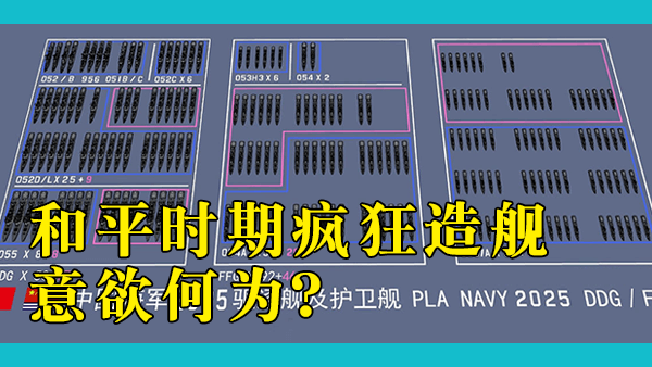 中国海军一年下水军舰数十万吨，这种和平时期前所未有的海军建设的最终目标是什么？美国感到紧张吗？